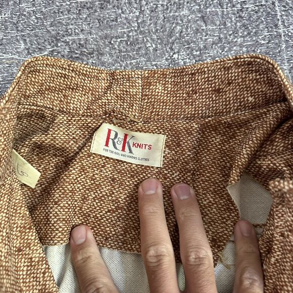 Women's Vintage 60's R&K Knits Belted Knit Knee Length Cottagecore Dress Sz M - Picture 4 of 6